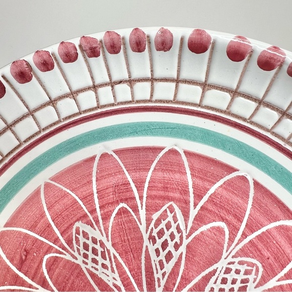 Vintage Elle Keramikk Plate, 7.75" Hand-Painted Floral, Norway, Signed, 1960’s - Picture 4 of 9